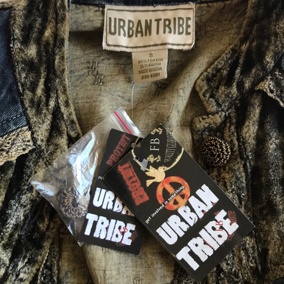 Urban Tribe vintage inspired jean jacket - Picture 8 of 8